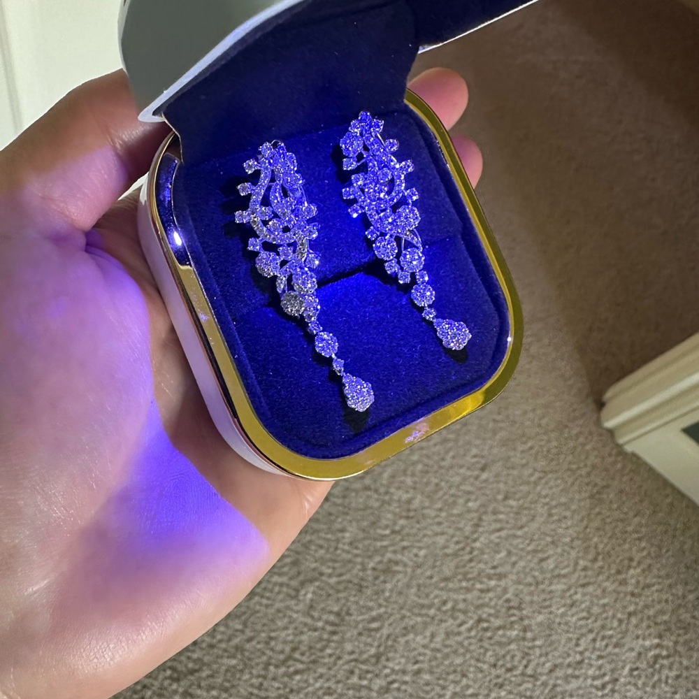 Elegant diamond Drop Earrings